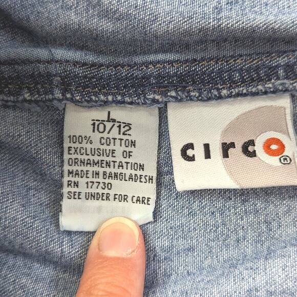 Vintage Circo Overalls Unisex Children's Size 10-12 Denim Fall Leaves - Picture 6 of 6